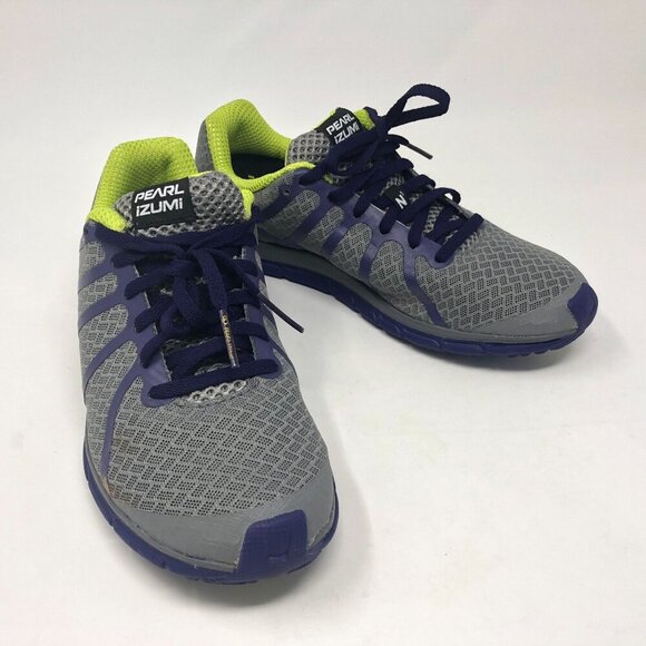Pearl Izumi Womens Road N1 Running Shoes Gray Lime Purple Size 8 US - Picture 1 of 6